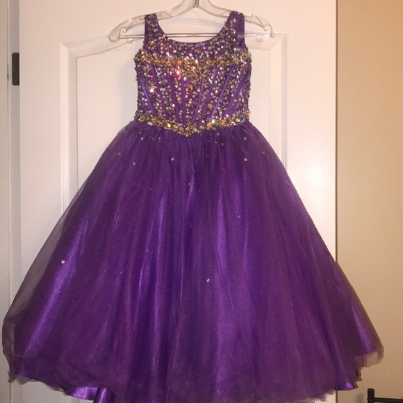 purple pageant dress